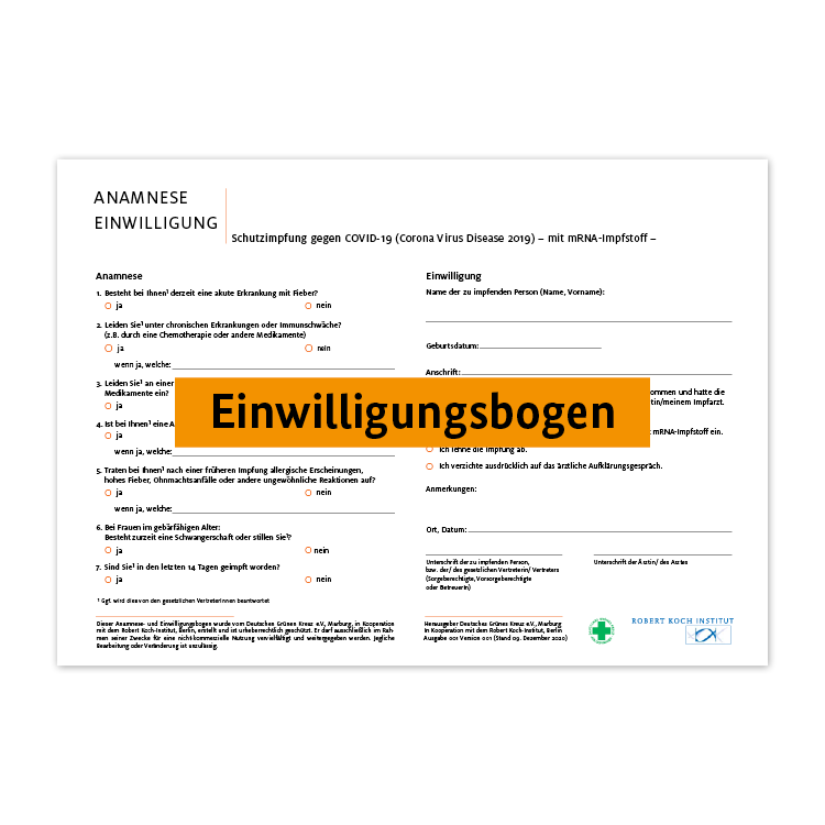 Einwilligungsbogen